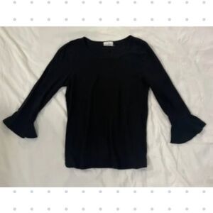 T.La Black Shirt w/ Flare Sleeves